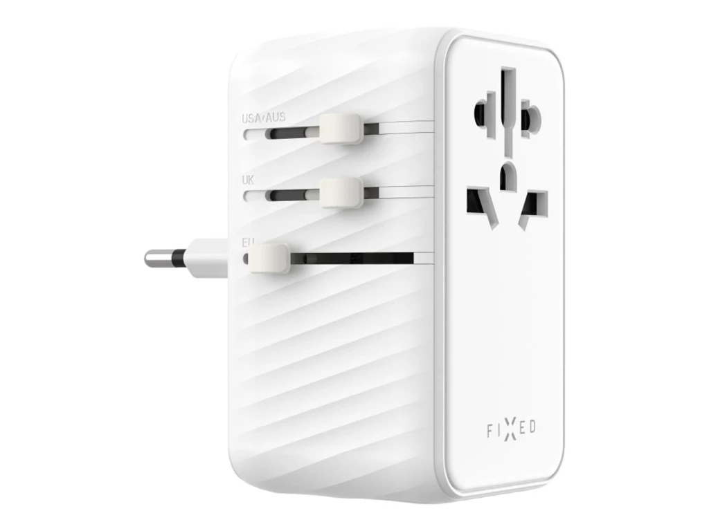 Fixed | Voyager 85W travel adapter for EU, UK and USA/AUS, with 4xUSB-C and 1xUSB output | Adapter
