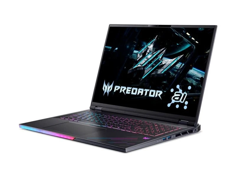 Acer | Predator Helios 18 AI PH18-73-90S7 | Abyssal Black | 18 " | IPS | WQUXGA | 3840 x 2400 pixels | Intel Core U9 | 275HX | 64 GB | DDR5 | Solid-state drive capacity 2000 GB | NVIDIA GeForce RTX 5090 | GDDR7 | 24 GB | Windows 11 Home | Bluetooth version 5.4 | Keyboard language US international | Keyboard backlit | Warranty 24 month(s)
