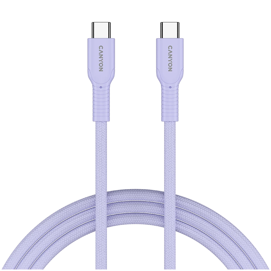 CANYON cable OnWire 60CL C-C 60W COLOR Braided 1m Purple