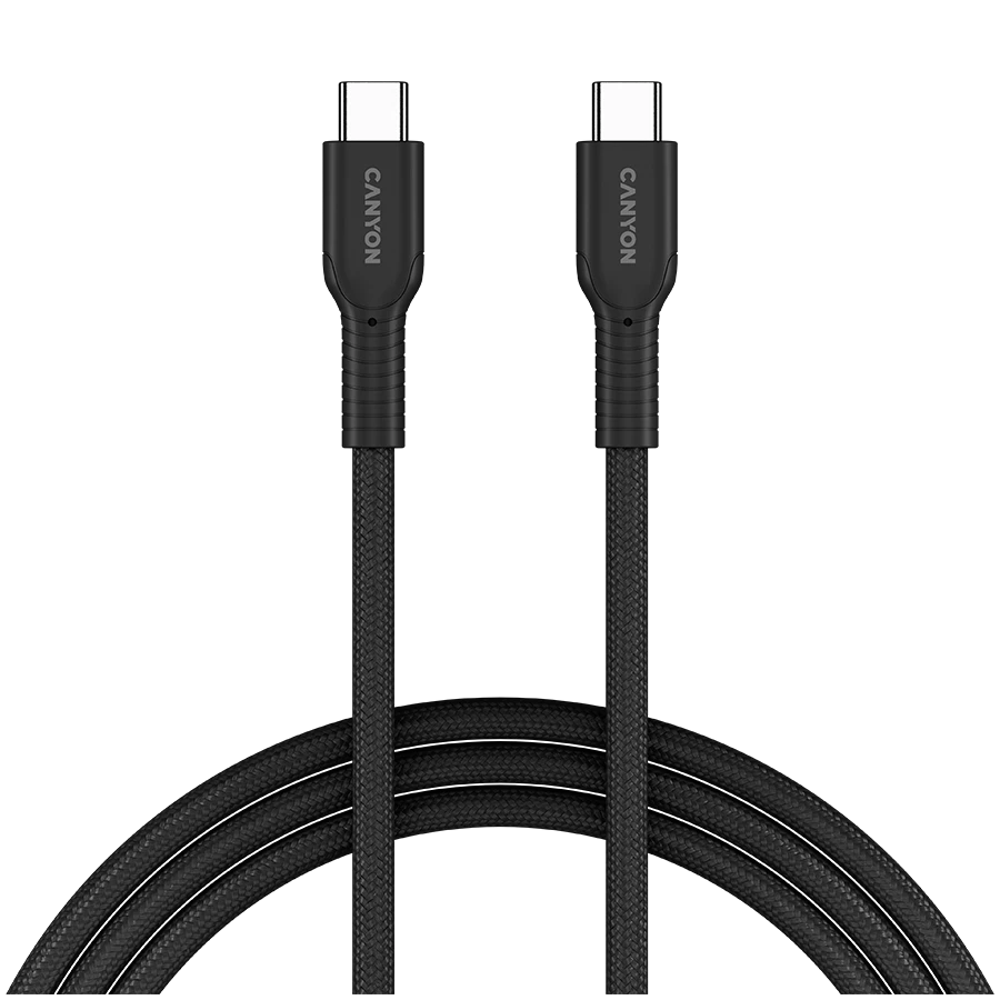 CANYON cable OnWire 60CL C-C 60W COLOR Braided 1m Black