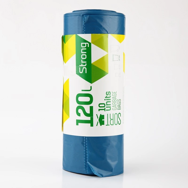Prügikotid 120 L, 35 mk, 70 x 100 cm, sinised, 10 tk, SORTEX