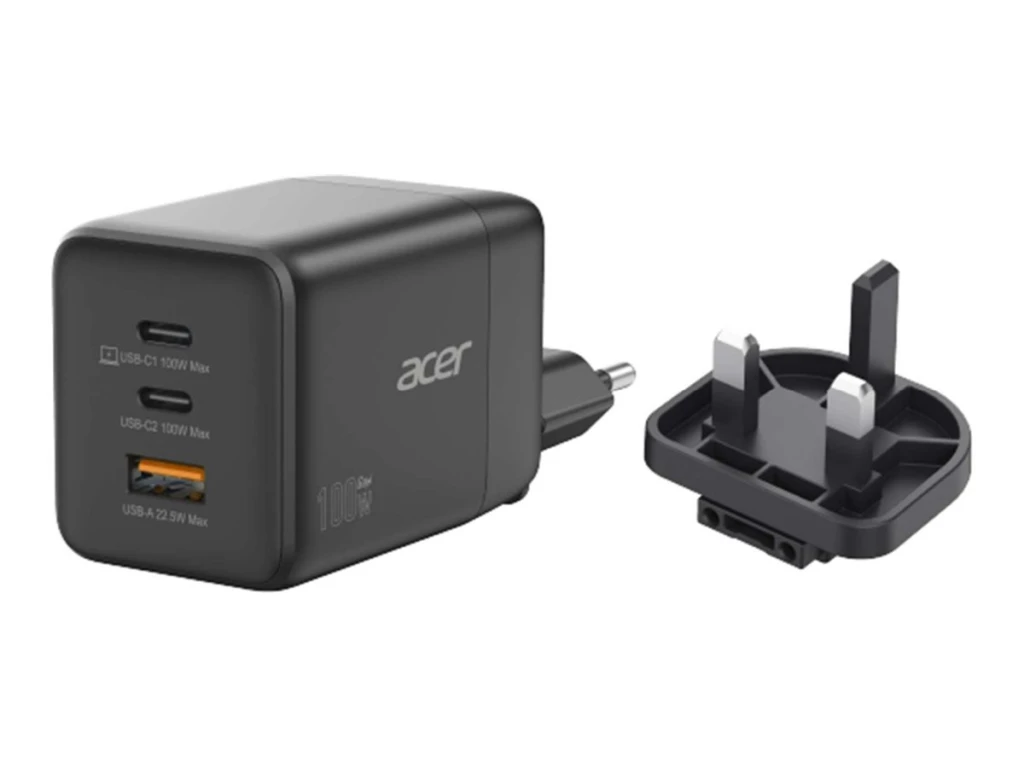 Acer | GaN charger, 2x USB-C + 1x USB-A ports