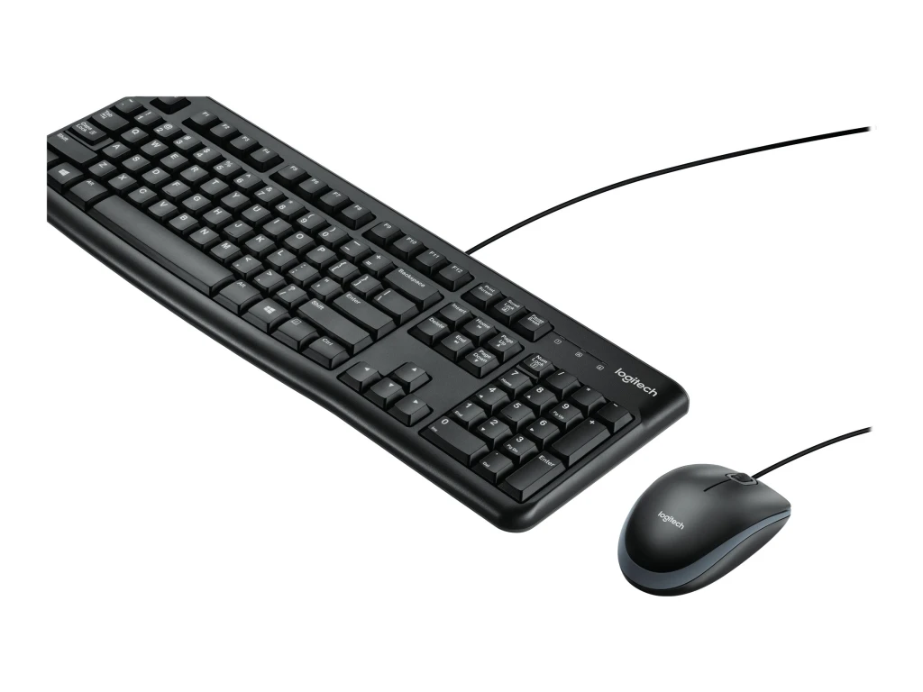 Logitech | Desktop MK120 | Wired keyboard | USB | Mouse included | US | Black