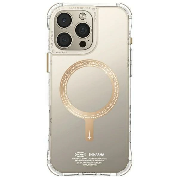 SK-2024IPP69-SDOPRM-GLD | Back cover | Apple | iPhone 16 Pro Max | Plastic | Transparent/Champagne