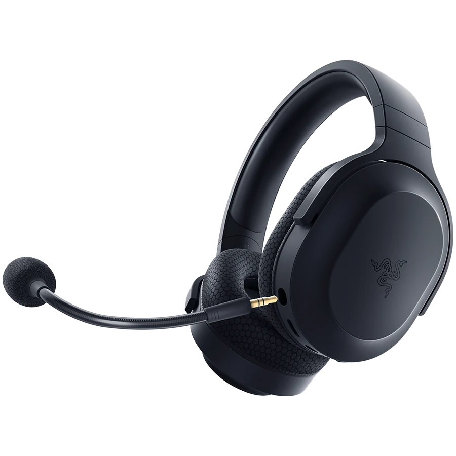 Razer Barracuda X Black Wireless Multi-platform Gaming and Mobile Headset, Razer TriForce 40mm Drivers, Detachable HyperClear Cardioid Mic, Ultra-soft FlowKnit mem foam, 7.1 audio, 50hrs, Dual Wireless, Type-C, Compatible PC, PlaySt, MD, Android, iOs