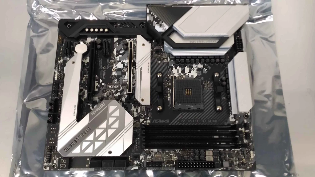 SALE OUT. ASRock AMD AM4 B550/4DDR4/6SATA3 STEEL LEGEND | ASRock B550 Steel Legend | Processor family AMD | Processor socket AM4 | DDR4 DIMM | Memory slots 4 | Supported hard disk drive interfaces SATA3, M.2 | Number of SATA connectors 6 | Chipset AMD B550 | ATX | USED, REFURBISHED, WITHOUT ORIGINAL PACKAGING AND ACCESSORIES, ONLY BACKPANEL INCLUDE
