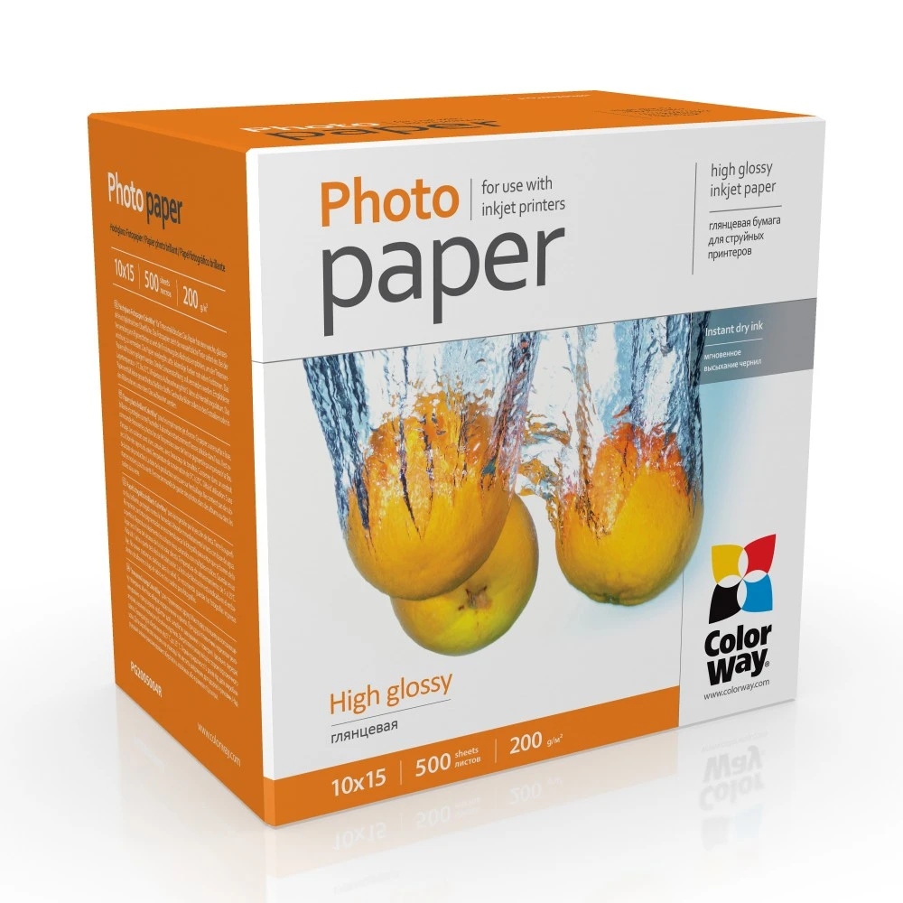 ColorWay Photo Paper, 500 sheets | 200 g/m² | 10x15 | High Glossy