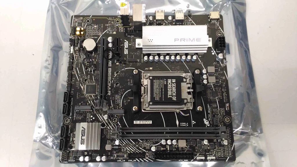SALE OUT. ASUS PRIME B650M-R | Asus Processor family AMD B650 | Processor socket 1 x Socket AM5 | 2 DIMM slots - DDR5, ECC, unbuffered | Supported hard disk drive interfaces SATA-600 (RAID), 2 x M.2 | Number of SATA connectors 4 | USED, REFURBISHED, WITHOUT ORIGINAL PACKAGING AND ACCESSORIES, ONLY BACKPANEL INCLUDED