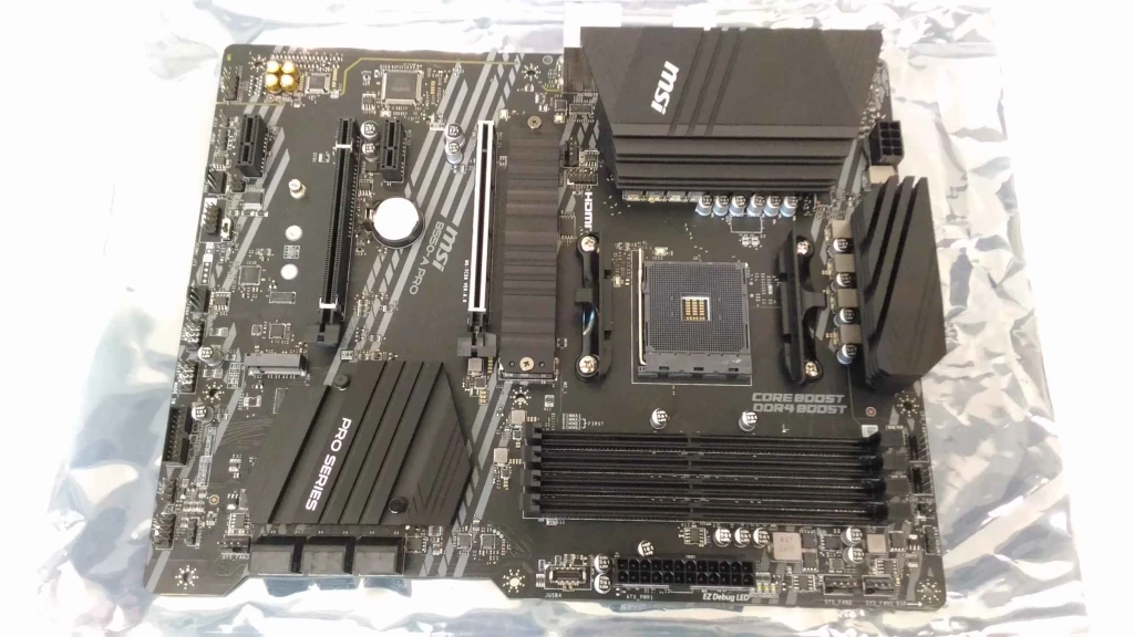 SALE OUT. MSI B550-A PRO | MSI B550-A PRO | Processor family AMD | Processor socket AM4 | DDR4 DIMM | Memory slots 4 | Supported hard disk drive interfaces SATA, M.2 | Number of SATA connectors 6 | Chipset AMD B550 | ATX | USED, REFURBISHED, WITHOUT ACCESSORIES, ONLY BACKPANEL INCLUDED