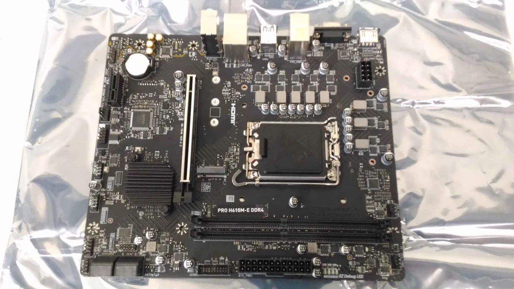 SALE OUT. MSI PRO H610M-E DDR4 | MSI PRO H610M-E DDR4 | Processor family Intel | Processor socket  LGA1700 | DDR4 DIMM | Memory slots 2 | Supported hard disk drive interfaces 	SATA, M.2 | Number of SATA connectors 4 | Chipset Intel H610 | Mirco-ATX | USED, REFURBISHED, WITHOUT ORIGINAL PACKAGING