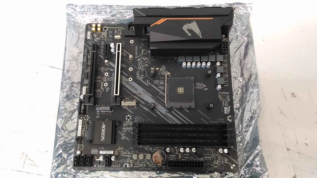 SALE OUT. GIGABYTE M/B B550M AORUS ELITE AX1.3 | Gigabyte B550M AORUS ELITE AXG13 | Processor family AMD | Processor socket AM4 | DDR4 | Number of SATA connectors 4 | USED, REFURBISHED, WITHOUT ACCESSORIES, ONLY BACKPANEL AND ANTENNA INCLUDED