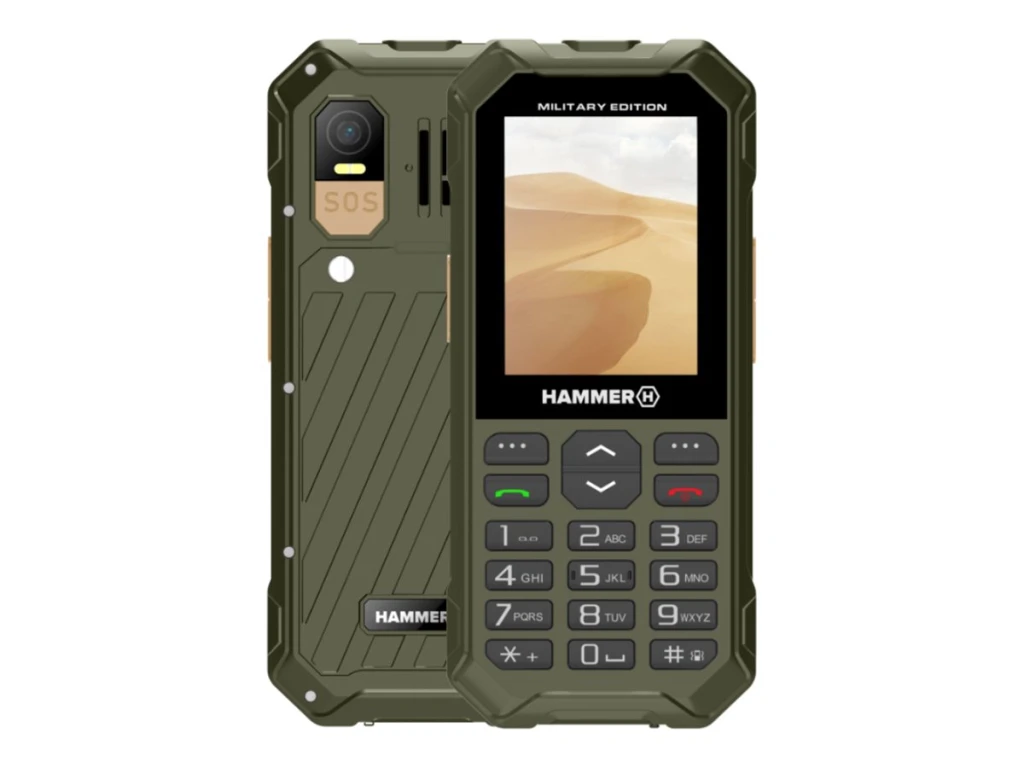 HAMMER 6 LTE Military Edition (Green) Dual SIM 2.4" IPS 240x320/128MB/48MB RAM/SD Card/4G LTE