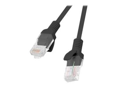 Lanberg Patchcord CAT.5E UTP 0.25M black fluke passed