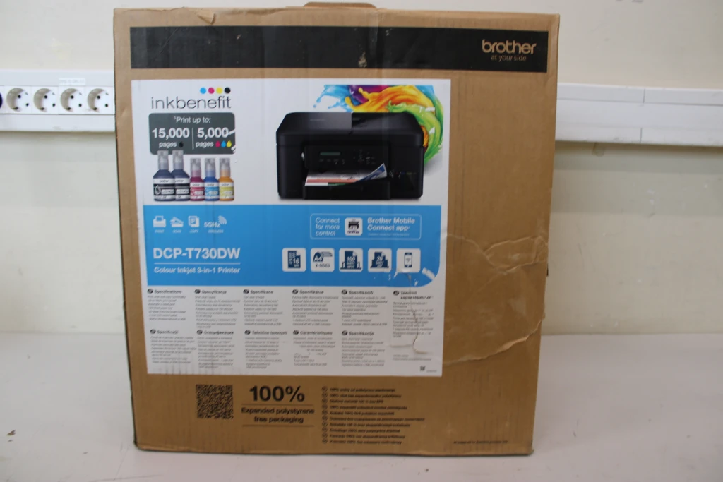 SALE OUT. Brother DCP-T730DW 3-in-1 Wireless Inkjet Printer | Brother DCP-T730DW | Inkjet | Colour | A4 | Wi-Fi | Black | DAMAGED PACKAGING
