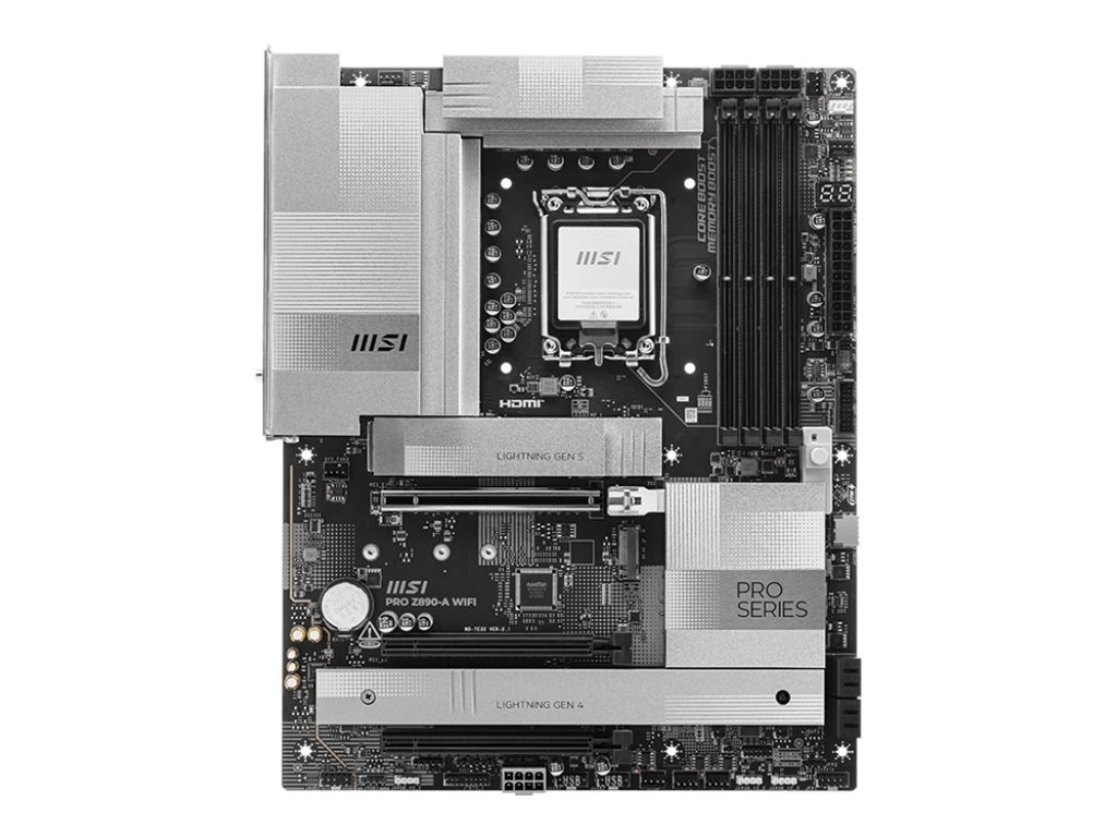 MSI PRO Z890-A WIFI | Processor family Intel | Processor socket LGA1851 | DDR5 UDIMM | Supported hard disk drive interfaces SATA, M.2 | Number of SATA connectors 4