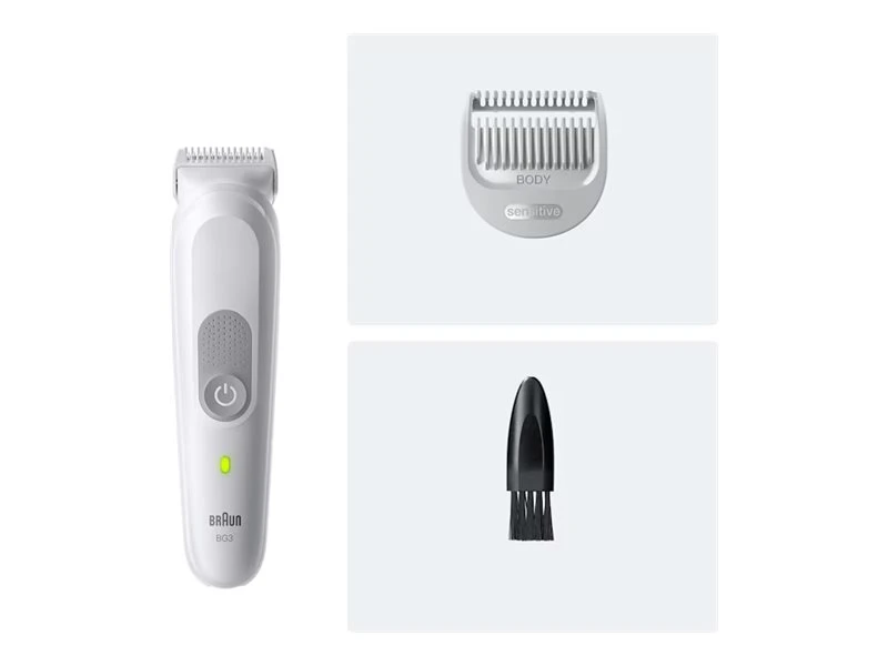 Braun Body Groomer | Series 3 BG3500 | Cordless | Lght Grey