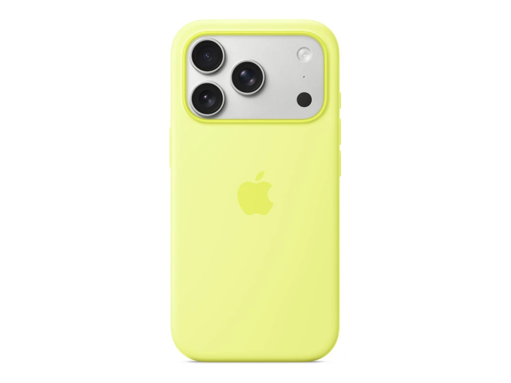 Apple iPhone 17 Pro Silicone Case with MagSafe – Neon Yellow | Apple