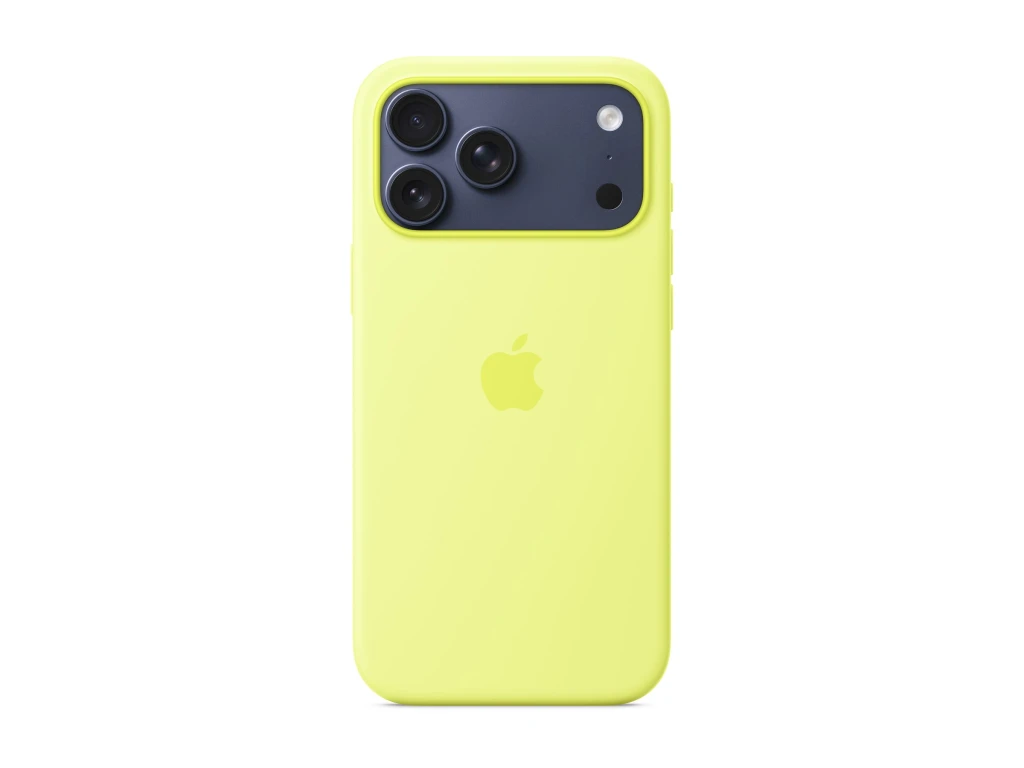 Apple iPhone 17 Pro Max Silicone Case with MagSafe – Neon Yellow | Apple
