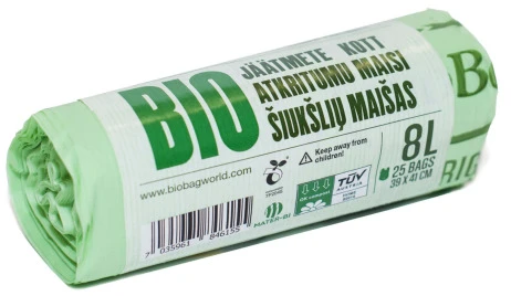 Jäätmekotid 8 L, BIOBAG biolagunevad ja kompostitavad