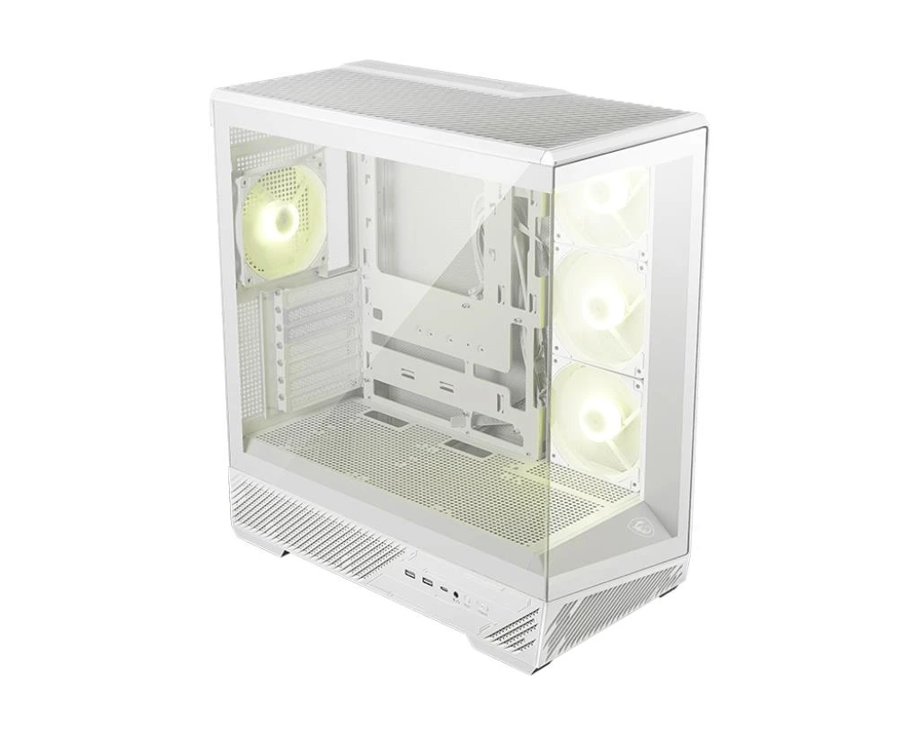 Case|MSI|MAG PANO 130R PZ|MidiTower|Case product features Transparent panel|Not included|Colour White|MAGPANO130RPZWHITE