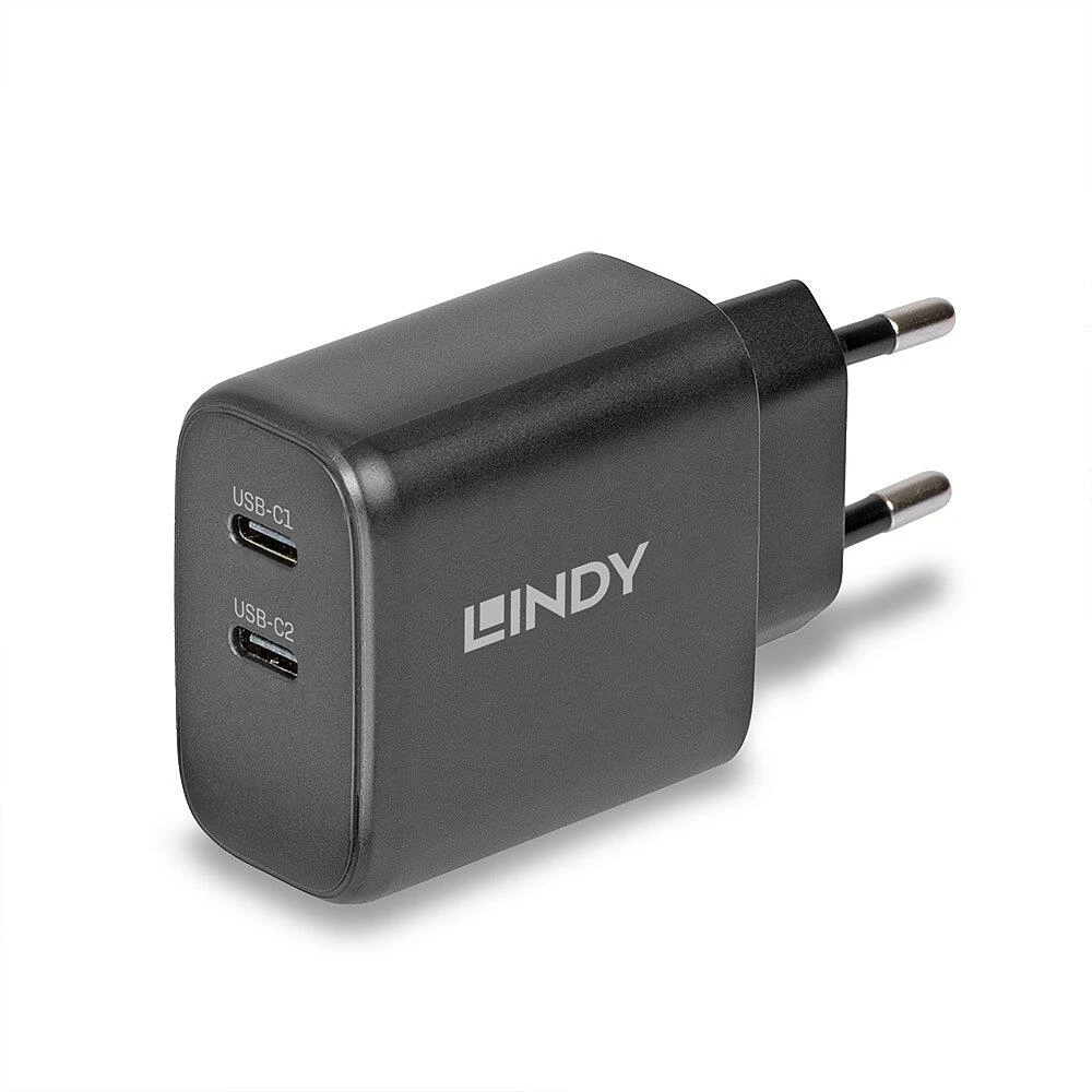 Lindy 73438 mobiilseadme laadija Universaalne Must Vahelduvvool Kiirlaadimine Hoonesisene