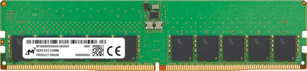 Server Memory Module|MICRON|DDR5|32GB|UDIMM/ECC|5600 MHz|CL 46|1.1 V|MTC20C2085S1EC56BR