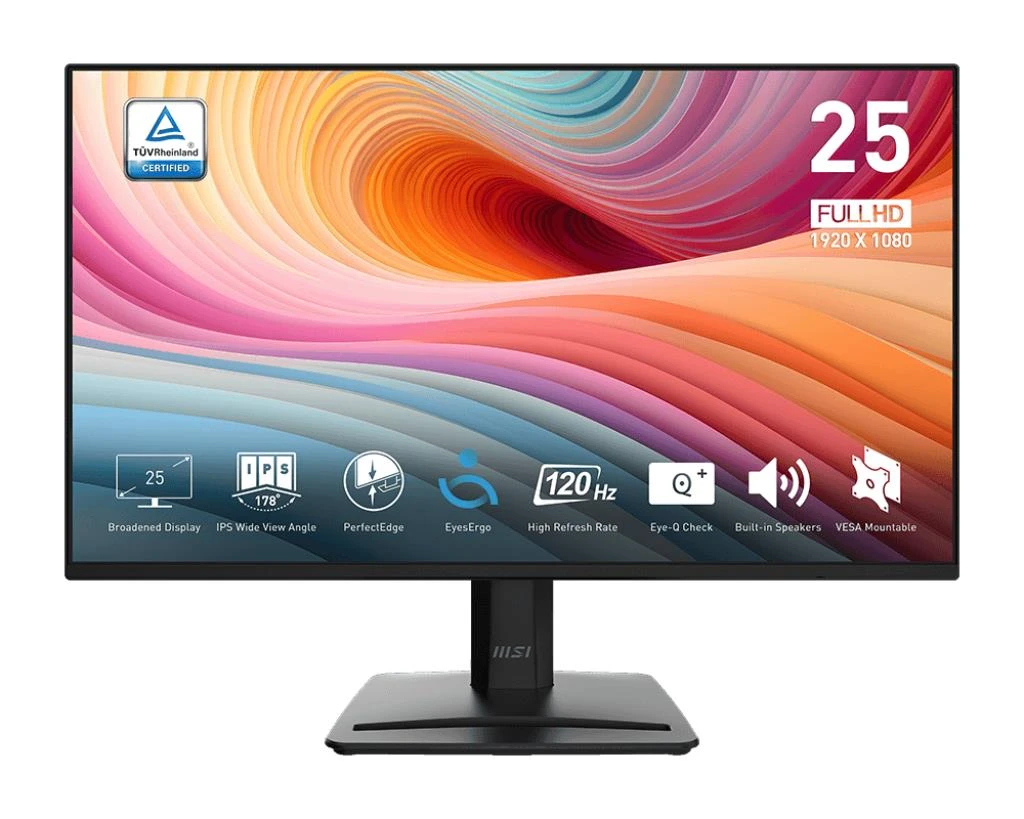 LCD Monitor|MSI|24.5"|Business|Matte|Panel IPS|1920x1080|16:9|120Hz|1 ms|Speakers|Colour Black|PROMP252E2