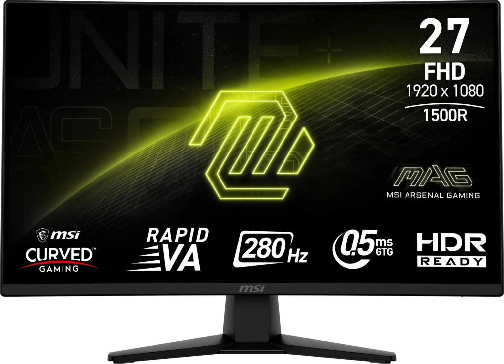 LCD Monitor|MSI|MAG 274CXF|27"|Gaming/Curved|Tilt|Matte|Panel VA|1920x1080|16:9|280 Hz|0.5 ms|Colour Black|MAG274CXF
