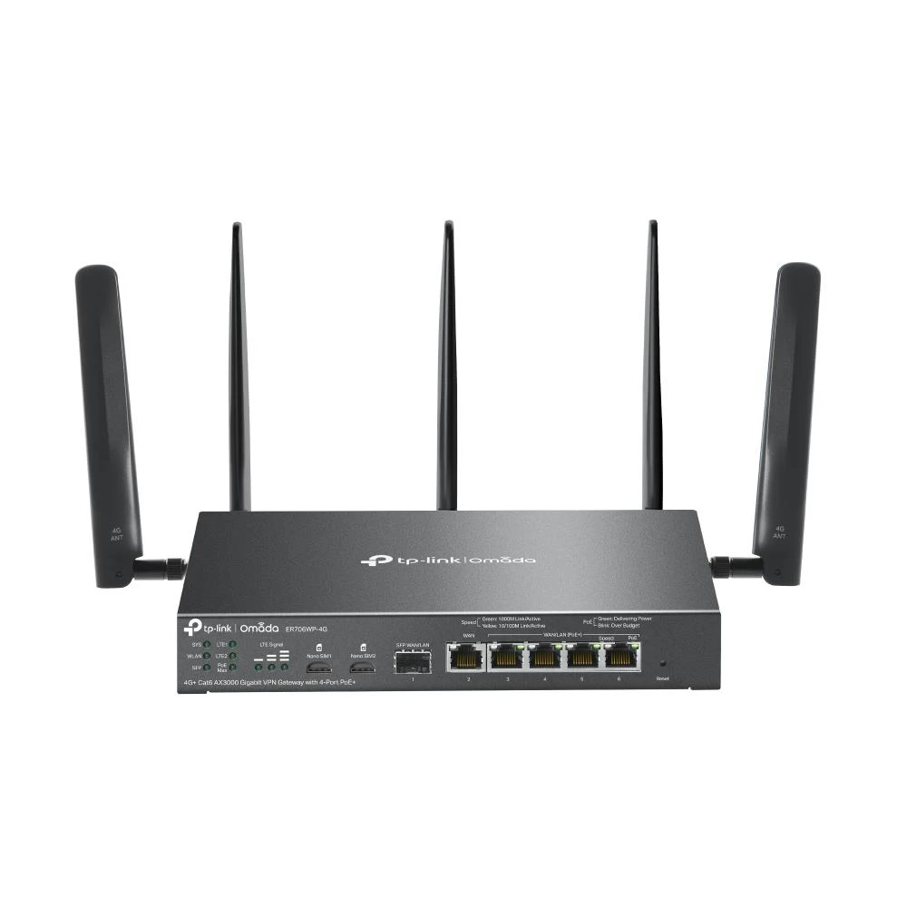 NET ROUTER 1000M 6PORT VPN/OMADA 4G+ ER706WP-4G TP-LINK