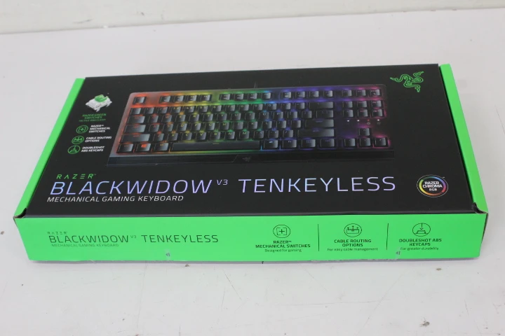 SALE OUT. Razer BlackWidow V3 Tenkeyless (Green Switch) Gaming Keyboard, Nordic layout, Wired, Black | Razer BlackWidow V3 | Black | Gaming keyboard | Wired | RGB LED light | NORD | UNPACKED