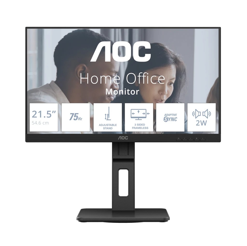AOC 22E2UMF | 21.5 " | VA | FHD | 16:9 | 75 Hz | 4 ms | 1920 x 1080 pixels | 250 cd/m² | Black