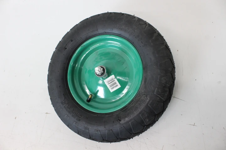 SALE OUT. WHEEL PNEU.400/METAL.BEARING+AXLE/4PR.GREEN*** | Geko MISSING VENT CAP