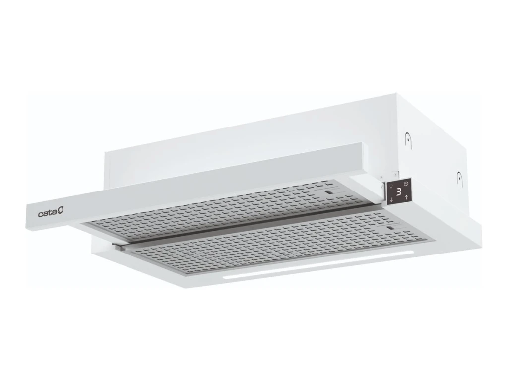 CATA Hood | TFH 6430 GWH | Telescopic | Energy efficiency class A+ | Width 59.8 cm | 391.5 m³/h | Electronic | LED | White