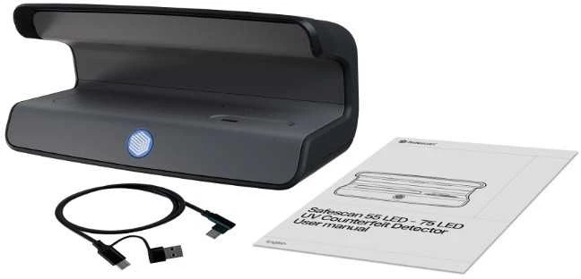 SAFESCAN | 55 Money Checking Machine | Black | Suitable for Banknotes | Number of detection points 3