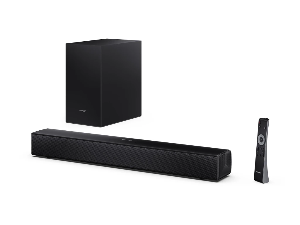Sharp Compact 2.1 Soundbar with Wireless Subwoofer | HT-SBW121 | 240 W | Bluetooth | Black | Wireless connection