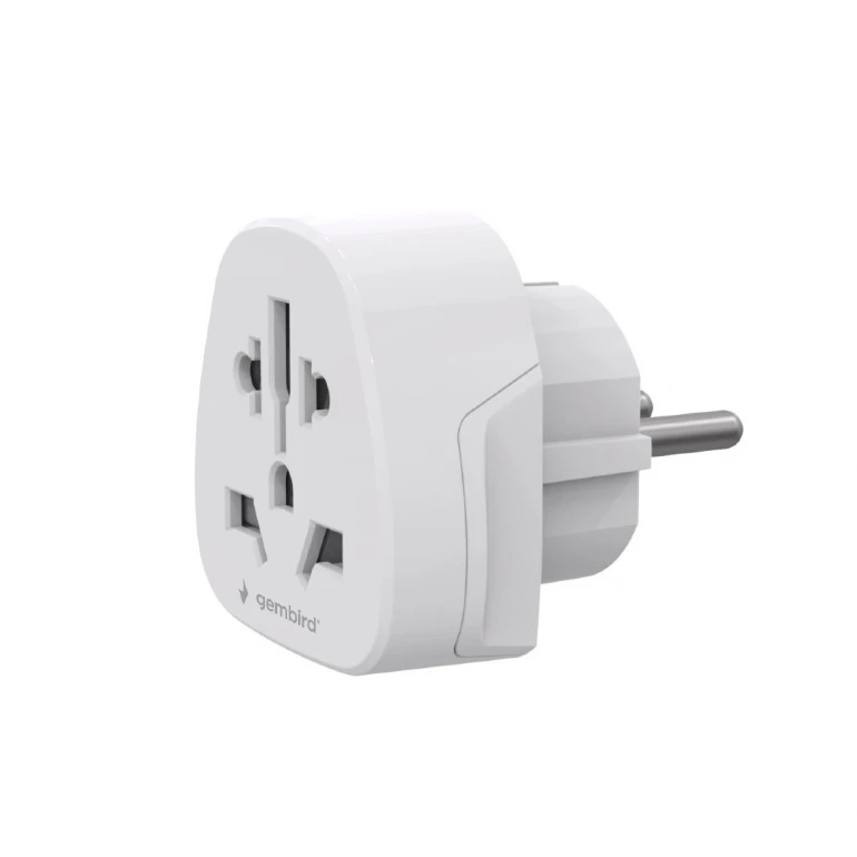 Gembird World to EU power adapter plug, 15 A | A-AC-EUMINTF | Travel adapter