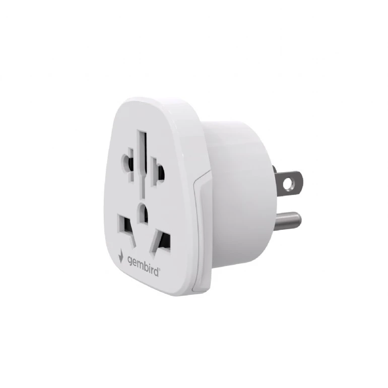 Gembird World to US power adapter plug, 10 A | A-AC-USMINTF | Travel adapter