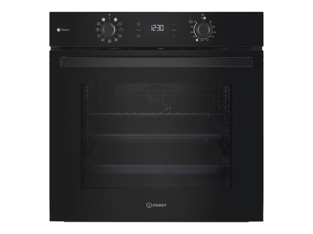 INDESIT Oven | IO K58HS B | 71 L | Electric | Hydrolytic | Electronic | Height 59.5 cm | Width 59.5 cm | Black