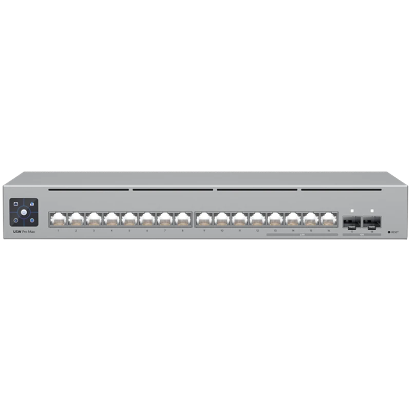 Ubiquiti 16-port, Layer 3 Etherlighting switch 2.5 GbE and versatile mounting options, 4x 2.5 GbE RJ45 ports, 12x GbE RJ45 ports, 2x 10G SFP+ ports
