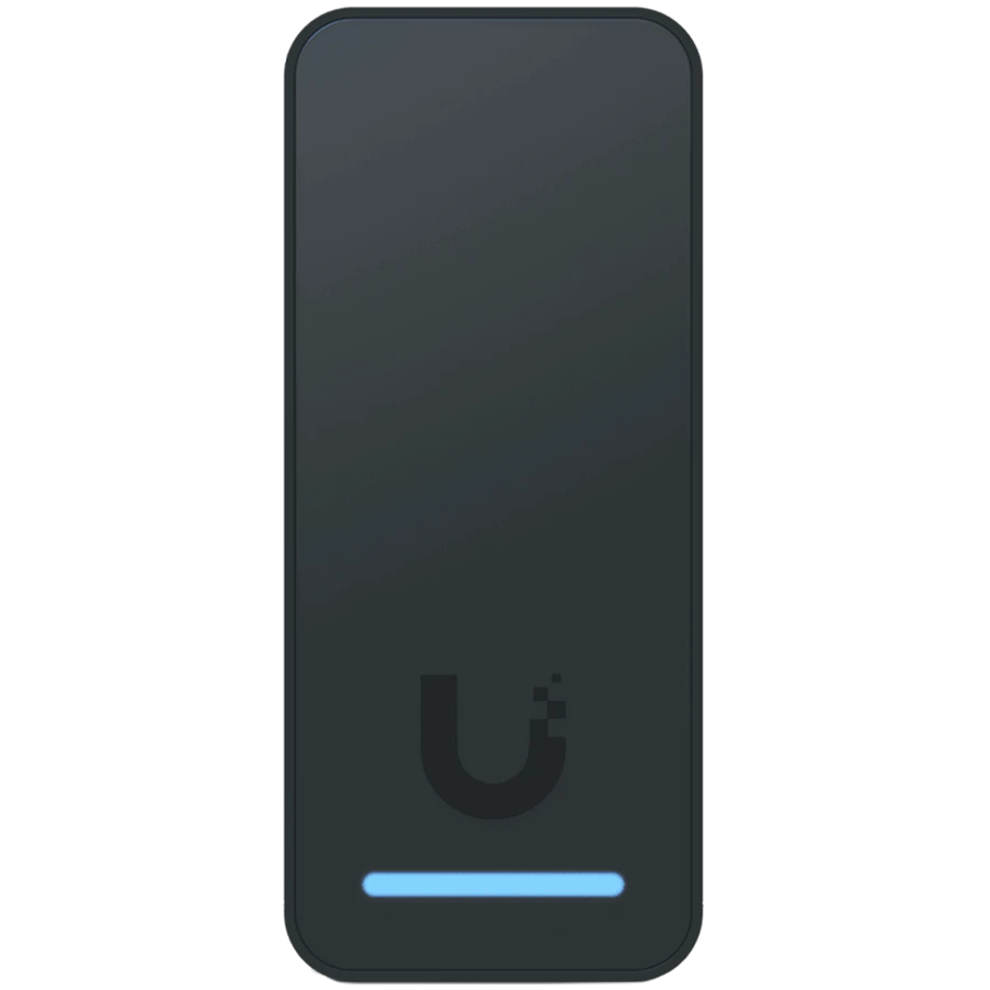 Compact, second-generation NFC card reader and request-to-exit device that supports hand-wave door unlocking.