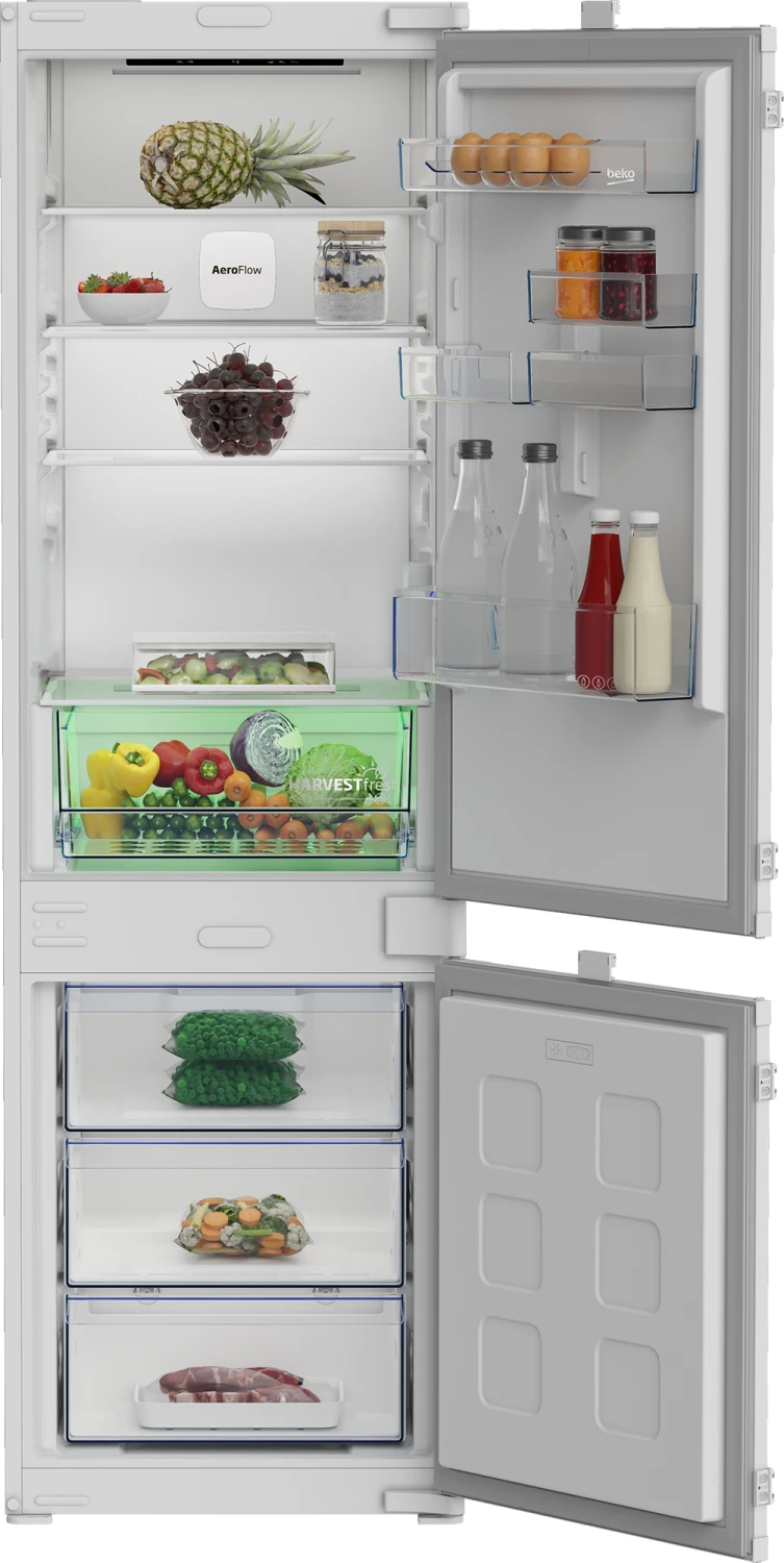 BEKO Refrigerator | B3BCNA294HS | Energy efficiency class E | Built-in | Combi | Height 177.5 cm | No Frost system | Fridge net capacity 194 L | Freezer net capacity 76 L | Display | 37 dB | White
