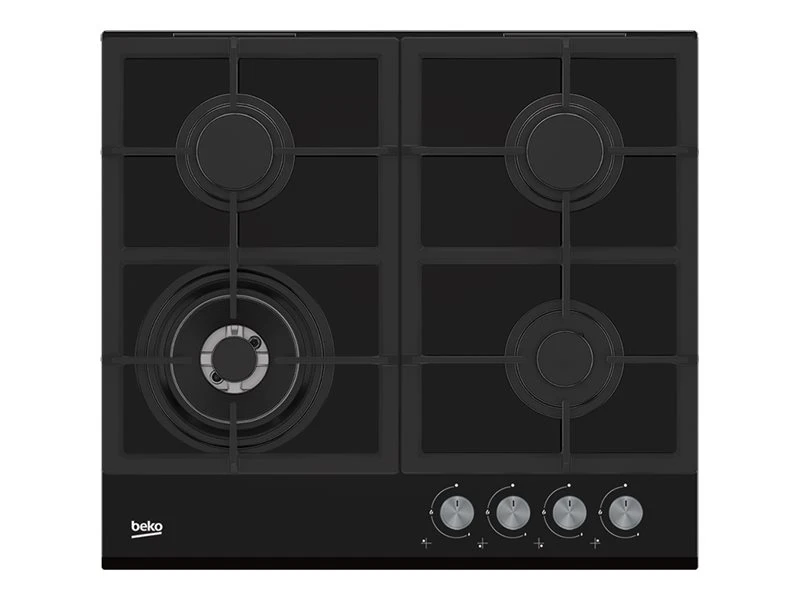 BEKO Hob | HILW64235S | Gas | Number of burners/cooking zones 4 | Rotary knobs | Black