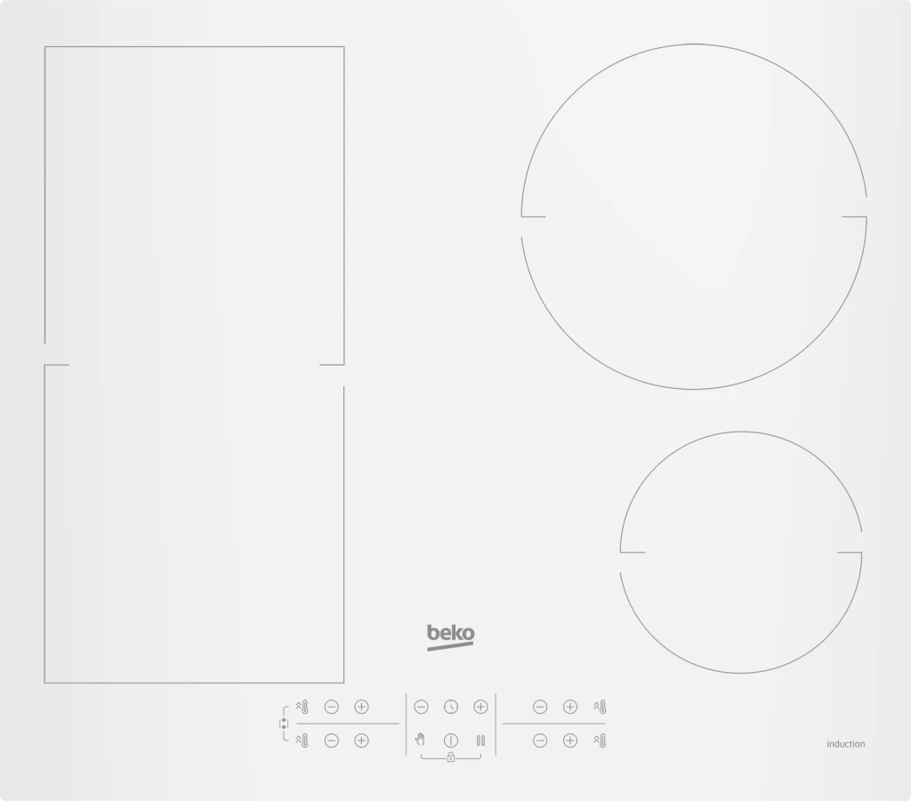 BEKO Hob | HII64200FMTW | Induction | Number of burners/cooking zones 4 | Touch control | Timer | White