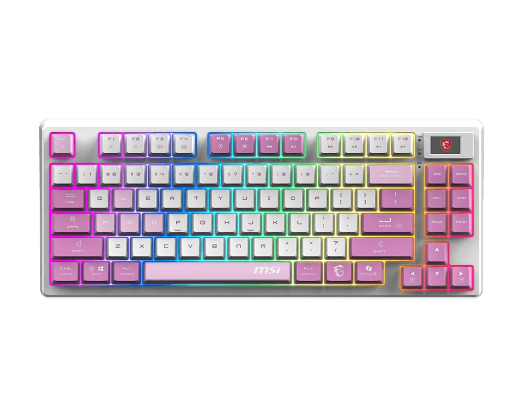 MSI FORGE GK600 TKL WIRELESS VIOLET | Gaming keyboard | Wireless | US | 2.4 GHz Wireless, Bluetooth, USB 2.0 | Mechanical Linear