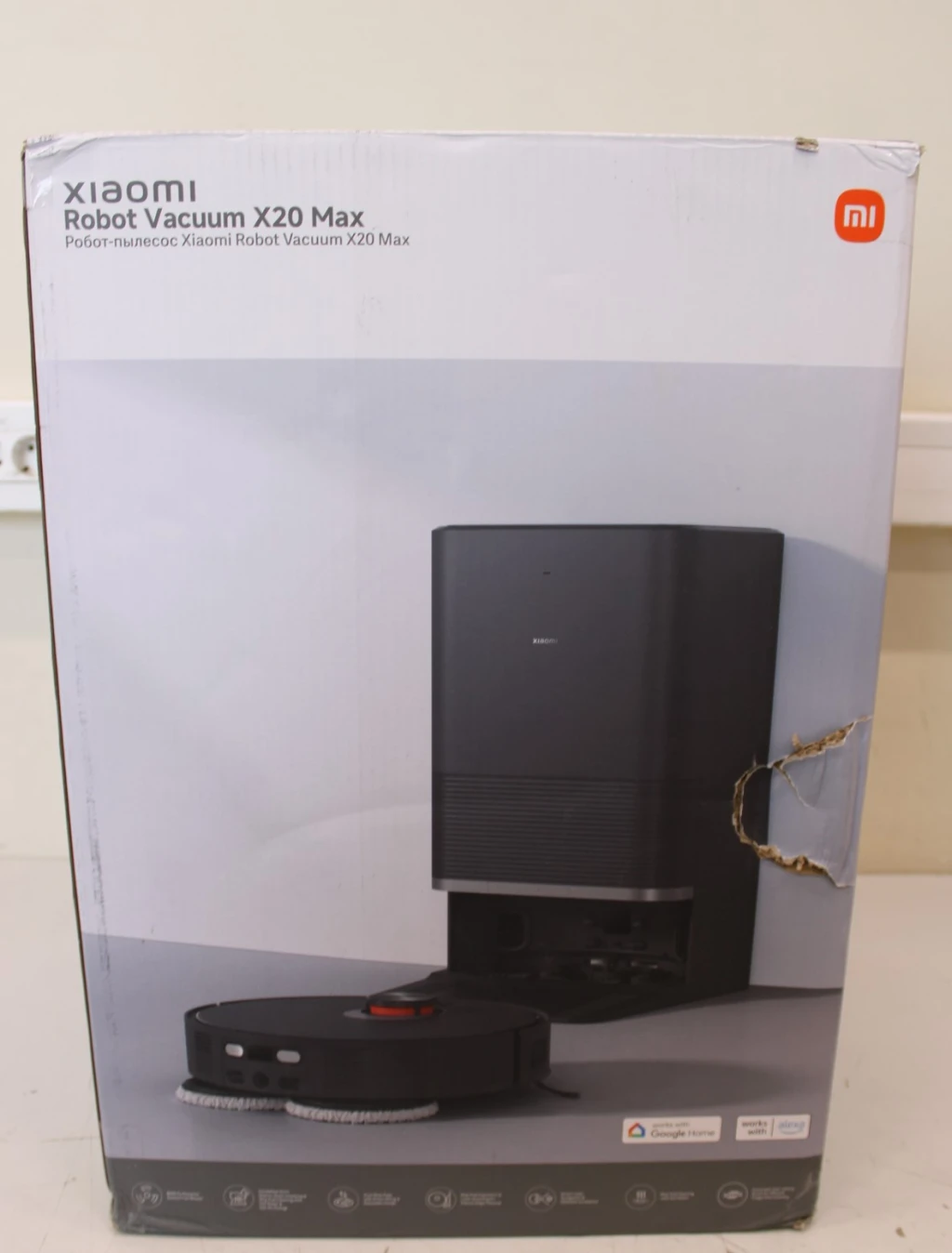 SALE OUT. Xiaomi Robot Vacuum X20 Max EU | Xiaomi Robot Vacuum | X20 Max EU | Wet&Dry | 5200 mAh | 8000 Pa | Black | DAMAGED PACKAGING