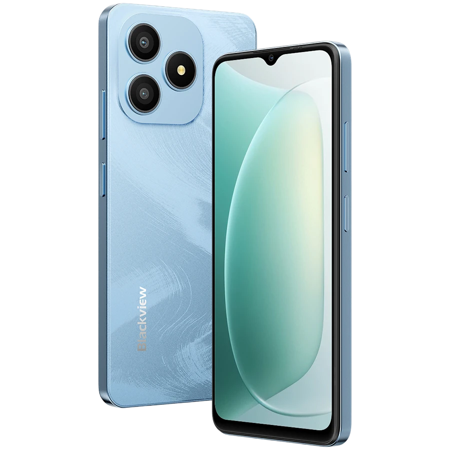 Blackview WAVE 9C 6.56" HD IPS 720x1612 60Hz 4+64GB SC9863A (T603) Octa Core 1.6GHz CAM 8MP/13MP Face recognition 5000mAh No Charger  Android 15 Ripple Blue