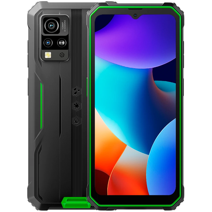 Blackview Rugged BV4800Pro LTE 6.56" HD+IPS  720x1612 60Hz GORILLA GLASS 5 T606 Octa-core 1.6GHz 4GB/128GB CAM Front 8MP Rear 16MP+2MP 5180mAh Android 15 5180mAh NO Charger Green