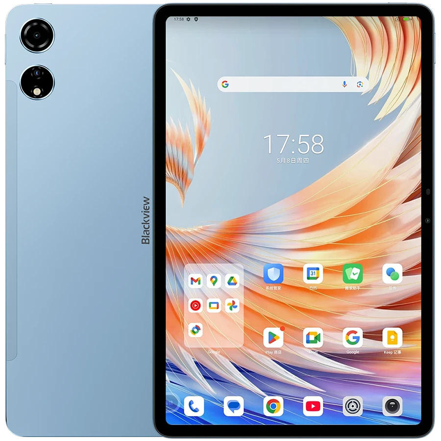 Blackview MEGA 3 LTE 12.1" FHD 2560x1600 90Hz 12GB+256GB MT Helio G100 Octa-core 2.2GHz Cam Sony AI 13MP/50MP 8800mAh 33W fast charger AI Android 15 Skyline Blue