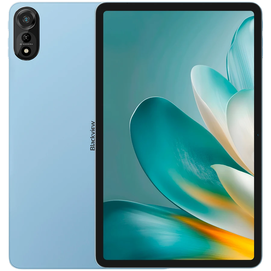 Blackview MEGA 2 WiFi 12-inch FHD 1200x2000 90Hz 12GB+256GB Allwinner A733 Octa-core 2.2GHz Cam Front 8MP Rear 16MP 9000mAh NO Charging Netflix HD TUV Rheiland Android 15 Ice Blue