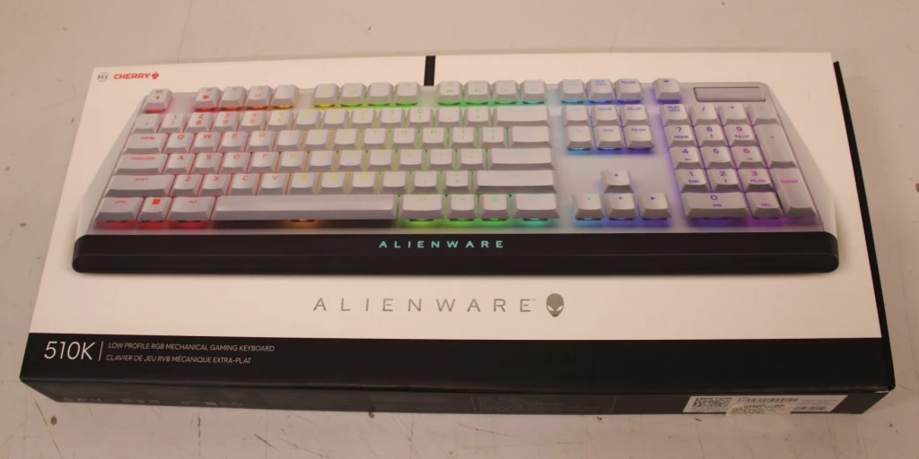 SALE OUT. SALE OUT. Dell Alienware 510K Low-profile RGB Mechanical Gaming Keyboard - AW510K (Lunar Light) | Dell Alienware Gaming Keyboard | AW510K | Mechanical Gaming Keyboard | Wired | EN | USED AS DEMO, NO ORIGINAL PACKAGING | Black/Silver | USB | English | 910 g